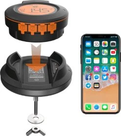 ToGrill - Smart Bluetooth Barbecue Dome Thermometer Met 2 Probes AT-02 | Draadloze Slimme BBQ Vleesthermometer Met App | -Barbecue Benodigdheden 1061x1200