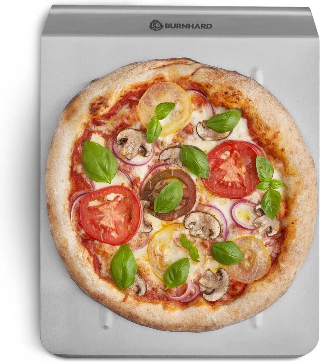 Burnhard Pizzasteen 38 X 30 X 1,5 Cm + Pizzaschep 4 Burnhard Pizzasteen 38 X 30 X 1,5 Cm + Pizzaschep - Afbeelding 4