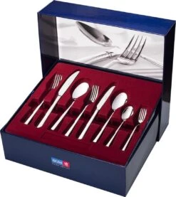 Sola Bestekset Luxor - Modern - 12 Persoons - 100 Delig - Zilverwit Edelstaal 18/10 - RVS - Zilver -Barbecue Benodigdheden 1070x1200 9