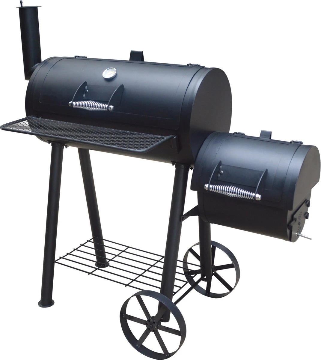 Fire Beam Houtskool Barbecue - Grilloppervlak (LxB) 35 X 66 Cm - Smoker - Zwart 1 Fire Beam Houtskool Barbecue - Grilloppervlak (LxB) 35 X 66 Cm - Smoker - Zwart