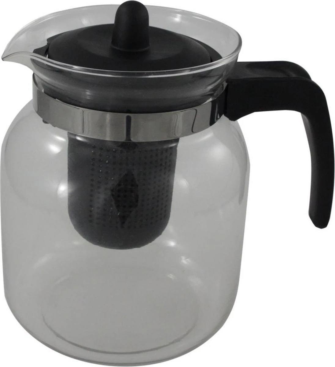 Merkloos Glazen Transparante Theepot 1.5 L Met Zwart Filter - Thee Drinken - Thee Serveren - Theepotten Met Filters 2 Merkloos Glazen Transparante Theepot 1.5 L Met Zwart Filter - Thee Drinken - Thee Serveren - Theepotten Met Filters - Afbeelding 2