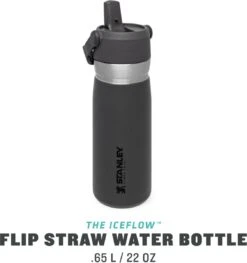 Stanley The IceFlow™ Flip Straw Water Bottle 0,65L - Thermosfles - Charcoal -Barbecue Benodigdheden 1128x1200