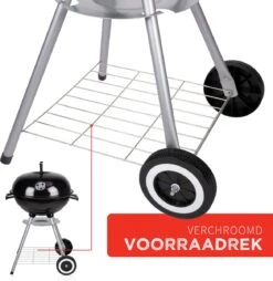 BBQ Collection Houtskoolbarbecue - Kogelbarbecue 45 X 60 Centimeter - Ronde Barbecue - Barbecue Op Wielen - Zwart - Metaal -Barbecue Benodigdheden 1169x1200 8