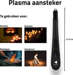 Oplaadbare Lange Elektrische Aansteker - Zwart - Duurzame Plasma Aansteker - Inclusief Cadeauverpakking - BBQ - Kaarsen -Barbecue Benodigdheden 1177x1200 2