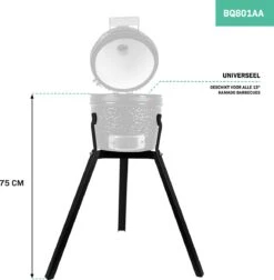 VONROC Kamado Onderstel – Prettige Werkhoogte Van 75cm - Universeel Voor 13 Inch Kamado Barbecues -Barbecue Benodigdheden 1178x1200 4