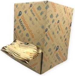 750 Stuks Houten Vork In Dispenser Box - Houten Bestek - Vorken - Bio Vorken - Hout In Dispenserdoos - Dispenser Doos Bestek - Karton Dispenser - Papier Dispenser Box Met Bestek - Cutlery - Biologisch Afbreekbaar - Milieuvriendelijk - FSC - Wegwerp -Barbecue Benodigdheden 1185x1200 13