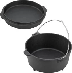 Dutch Oven Enkhuizen Met Deksel Gietijzer Zwart 4,2 L -Barbecue Benodigdheden 1187x1200 4