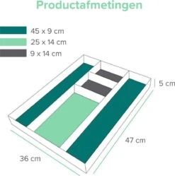 Coninx Bestekbak Bamboe 36CM Breed - Besteklade - Opbergbak - Duurzaam - Voor Laden Vanaf 47cm Diep -Barbecue Benodigdheden 1189x1200 12