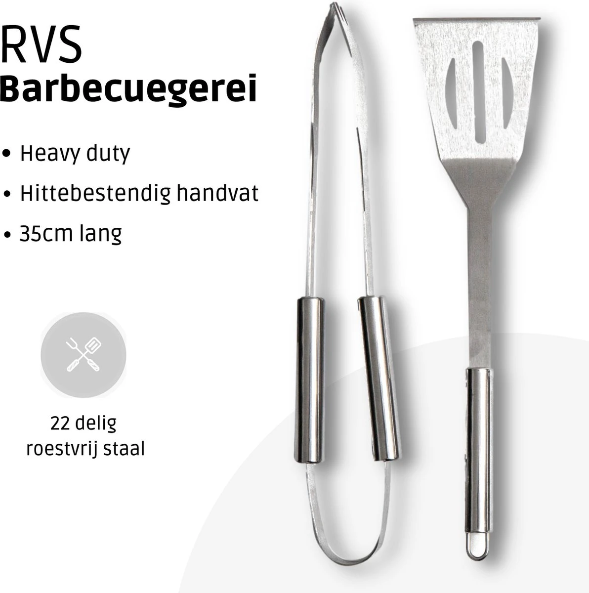 Bbq Accesoires – Bbq Gereedschap – Bbq Set – 22 Delig – RVS 10 Bbq Accesoires – Bbq Gereedschap – Bbq Set – 22 Delig – RVS - Afbeelding 10