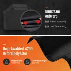 GrillX Barbecue Hoes - 170 X 61 X 117cm - BBQ Hoes Waterdicht - Beschermhoes Inclusief Trekkoord - BBQ Accesoires -Barbecue Benodigdheden 1198x1200 30