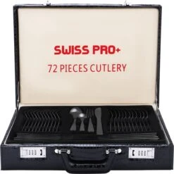 Swiss Pro+ Bestekset In Koffer-72 Delig-12 Persoons-Zwitsers Kwaliteit-Complete Set-100% Roestvrijstaal- Zwart -Barbecue Benodigdheden 1198x1200 41
