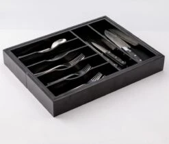 Merkloos Decopatent® Uitschuifbaar Bestekbak - Besteklade - 7 Vaks -> Uitschuifbaar Naar 9 Vakken - Bestekbakken Organizer - Bamboe - Zwart -Barbecue Benodigdheden 1200x1022 9