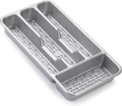 Bestekbak/bestekhouders 4-vaks Grijs - 33 X 18 X 4 Cm - Keuken Opberg Accessoires