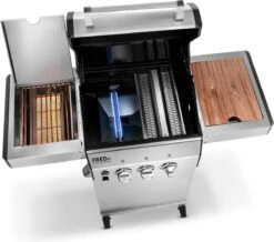 Burnhard Gas BBQ FRED JR. Deluxe - 2 Branders - Incl. Keramische Infraroodbrander & Afdekhoes - Deluxe -Barbecue Benodigdheden 1200x1057 4