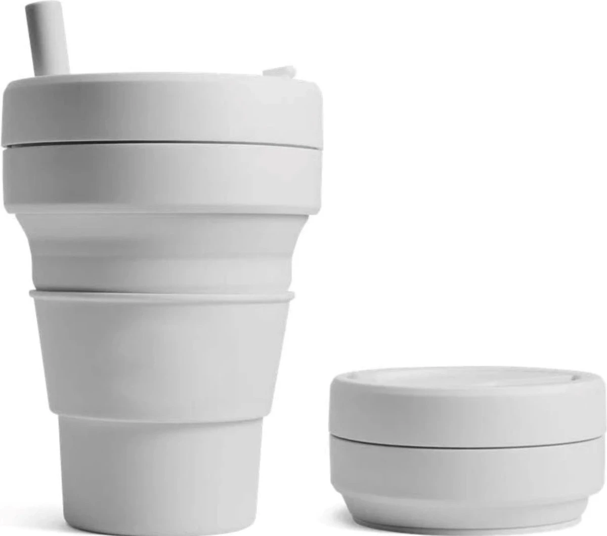 Koffiebeker - Reisbeker - Siliconen Beker - Opvouwbaar - Zwart - Drinkbeker - To Go 5 Koffiebeker - Reisbeker - Siliconen Beker - Opvouwbaar - Zwart - Drinkbeker - To Go - Afbeelding 5