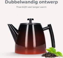 Vaja® Theepot Juliette Met Filter - Dubbelwandig -Theekan 1.0L - Glimmend Zwart 16 Vaja® Theepot Juliette Met Filter - Dubbelwandig -Theekan 1.0L - Glimmend Zwart -Barbecue Benodigdheden 1200x1099 5