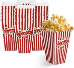 50 Duurzame Popcorn Bakjes (18x10cm) - Popcorn Zakjes Voor Filmavonden, Feestjes - Ook Geschickt Als Snoepbakje Of Feestzakje Voor Kinderen -Barbecue Benodigdheden 1200x1107 1