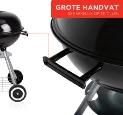 BBQ Collection Houtskoolbarbecue - Kogelbarbecue 45 X 60 Centimeter - Ronde Barbecue - Barbecue Op Wielen - Zwart - Metaal -Barbecue Benodigdheden 1200x1116 7