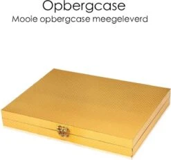 Bestekset 24-delig Goudkleurig - Bestek Voor 6 Personen - Tafelbestek Inclusief Bestekcassette -Barbecue Benodigdheden 1200x1124 1