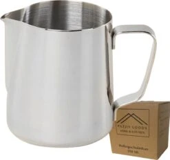 Merkloos Pazzo Goods - Melkkan - Melkkannetje Opschuim - Zilver - 350 Ml - Premium Kwaliteit - RVS -