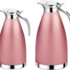 Royal Swiss - Thermoskan - Set Van Twee 1,2 Liter En 1,6 Liter - Thermosfles (Roze)