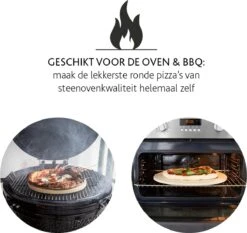 Boska Pizzasteen Deluxe - Voor Oven & BBQ - Knapperige Pizza's - Ø 29.5 Cm - BBQ Accessoires -Barbecue Benodigdheden 1200x1131 3