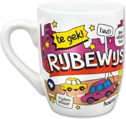 Paper Dreams Mok Cartoon-stijl Rijbewijs Keramiek 325ml Rood/wit -Barbecue Benodigdheden 1200x1134 3