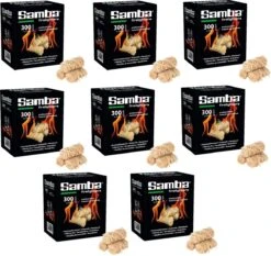 Samba Aanmaakhoutwol, Aanmaakkrullen, Wokkels á 192 Stuks - Omdoos