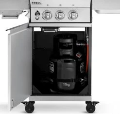 Burnhard Gas BBQ FRED JR. Deluxe - 2 Branders - Incl. Keramische Infraroodbrander & Afdekhoes - Deluxe -Barbecue Benodigdheden 1200x1135 4