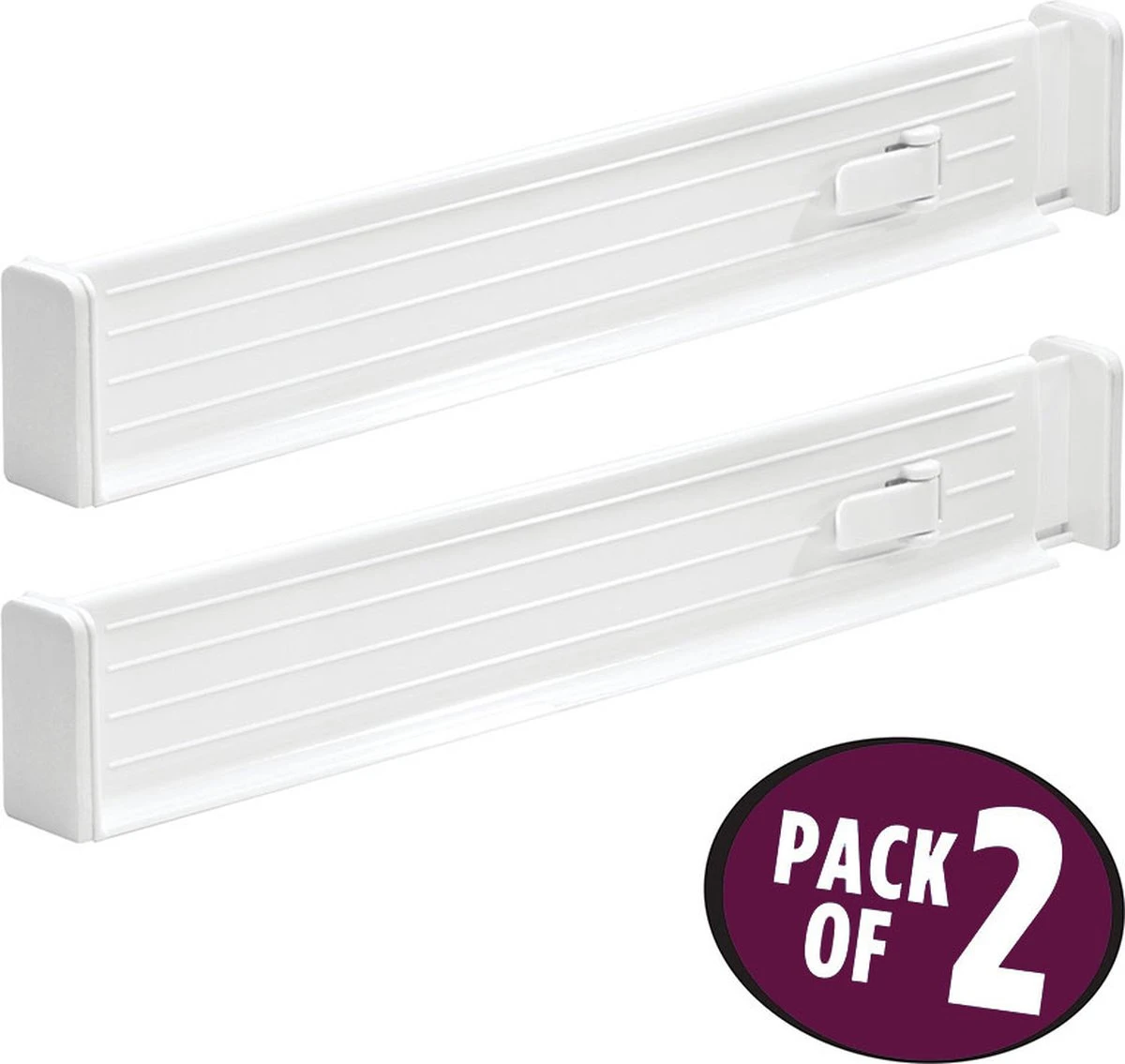 IDesign Ladeverdeler Uitschuifbaar 2 Stuks Transparant - Transparant - Klaar Voor Gebruik, Verstelbaar, Uitschuifbaar 3 IDesign Ladeverdeler Uitschuifbaar 2 Stuks Transparant - Transparant - Klaar Voor Gebruik, Verstelbaar, Uitschuifbaar - Afbeelding 3