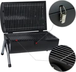 MaxxGarden BBQ - Houtskool Barbecue - Smoker Barbecue - Grilloppervlak (LxB) 38 X 52 Cm - Met Dubbel Grill Vlak - Zwart -Barbecue Benodigdheden 1200x1148 7