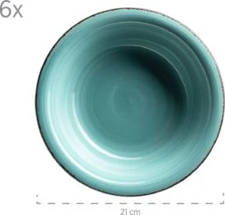 Mäser Bordenset Voor 6 Personen In Moderne Vintage Look, 12-delig Tafelservies, Handbeschilderd -Barbecue Benodigdheden 1200x1151 9