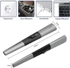 Allkinds Lange Elektrische Plasma Aansteker - USB Oplaadbaar - Vlamloze Elektrische Aansteker Voor Keuken, Kaars, BBQ Of Openhaard - Zwart - In- En Outdoor - Chique Design -Barbecue Benodigdheden 1200x1162 6