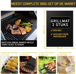 Saveur Royal® 35-delige Barbecue Gereedschapset In Roestvrij Staal - BBQ Grill Set Met Draagtas - Barbecuegerei-sets - Barbecue Accessoires Gereedschap - 35-delig -Barbecue Benodigdheden 1200x1162 8