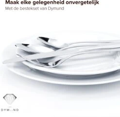 Dymund® 8 Persoons Bestekset - (45-delig) Bestek - Incl. Serveerlepel/Suikerlepel/Serveervork/Botermes - RVS - Zilver -Barbecue Benodigdheden 1200x1164 8