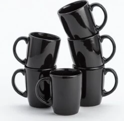 Lite-Body - Hermes - Thee Beker 30cl Set Van 6 - Mystique Zwart