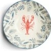 Riviera Maison Serveerschaal Keramiek Met Vissen En Kreeft - First Catch Serving Bowl - Blauw - Keramiek - 1 Stuk