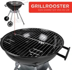 BBQ Collection Houtskoolbarbecue - Kogelbarbecue 45 X 60 Centimeter - Ronde Barbecue - Barbecue Op Wielen - Zwart - Metaal -Barbecue Benodigdheden 1200x1174 13