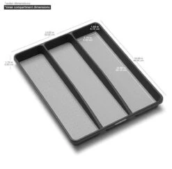 Madesmart Bestekbak - Besteklade 3 Vakken - Antraciet -Barbecue Benodigdheden 1200x1181 10