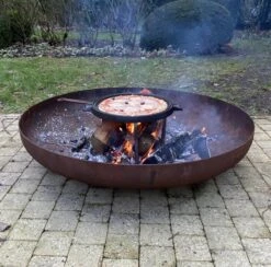 Chefs Cuisine Gietijzeren Grillpan - Grillpan Gietijzer - Gietijzer Bbq Grillpan - Gietijzeren Grillplaat - Pizzasteen - Plancha Gietijzer - Gietijzeren Bakplaat - Rond 36 Cm - Dubbelzijdig -Barbecue Benodigdheden 1200x1187 25