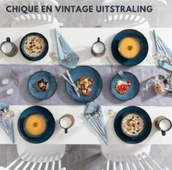 Serviesset – 16 Delig – 4 Persoons – Porselein - Luxe - Blauw -Barbecue Benodigdheden 1200x1189 2