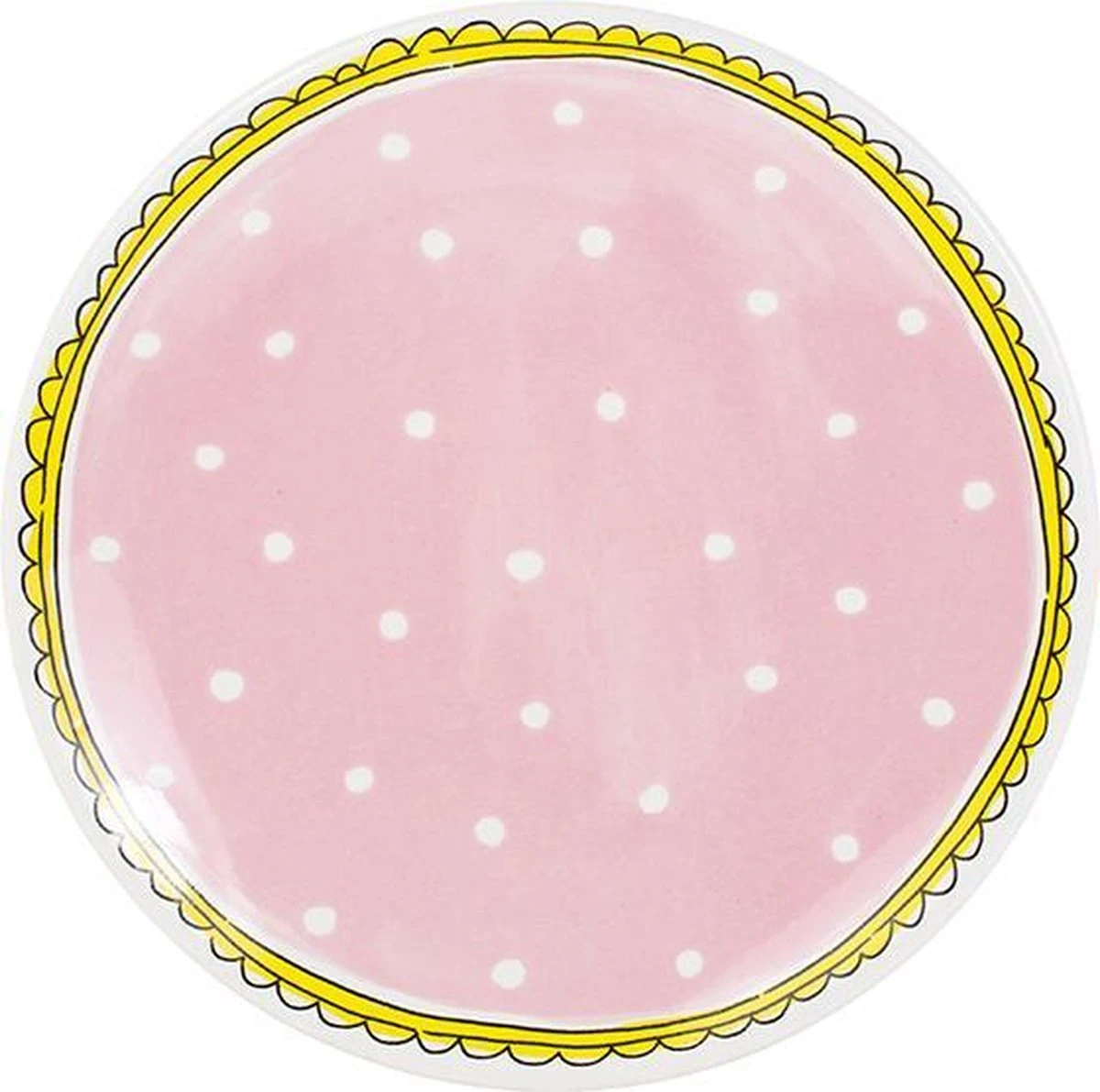 Blond Amsterdam Even Bijkletsen Ontbijtbord Ø22 Cm - Stip 1 Blond Amsterdam Even Bijkletsen Ontbijtbord Ø22 Cm - Stip