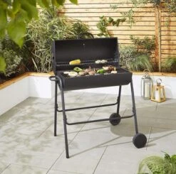 BBQ XL Houtskoolbarbecue - Cilindervorm - Grilloppervlak (LxB) 71 X 35 Cm - Zwart -Barbecue Benodigdheden 1200x1191 14