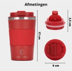 Castagnola Design RVS Koffiebeker To Go - Rood - 380ml - Thermosbeker - Theebeker -Barbecue Benodigdheden 1200x1191 8