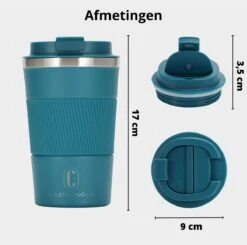 Castagnola Design RVS Koffiebeker To Go - Blauw - 380ml - Thermosbeker - Theebeker -Barbecue Benodigdheden 1200x1191 9