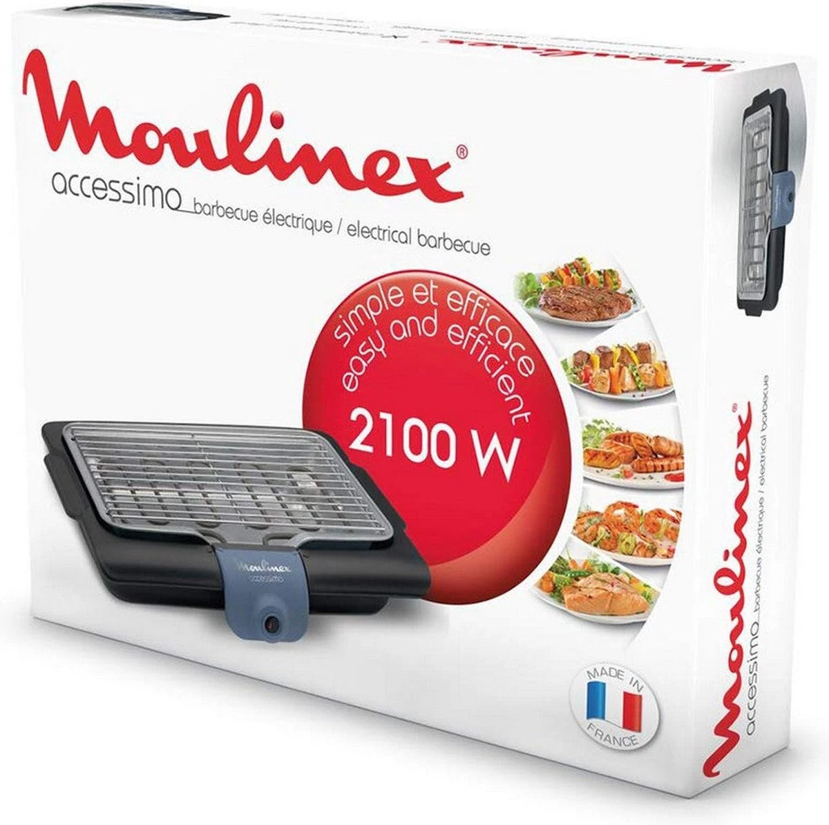 Moulinex BG134812 Barbecue Tafelblad Electrisch 2100W Zwart, Blauw, Zilver Barbecue 7 Moulinex BG134812 Barbecue Tafelblad Electrisch 2100W Zwart, Blauw, Zilver Barbecue - Afbeelding 7