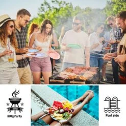 Onbreekbare Borden Van 25 Cm, 6-delige Set, Herbruikbare Platte Borden Met Luffas-afwasborstels, Eetborden, Kunststof, Licht Voor Feestjes, Kamperen, BBQ/pizza, Magnetronbestendig, Vaatwasmachinebestendig, BPA-vrij (veelkleurig) -Barbecue Benodigdheden 1200x1195 28