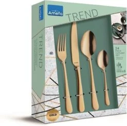 Amefa Vintage Bestekset - 24 Delig- 6 Persoons - Goud -Barbecue Benodigdheden 1200x1195 39