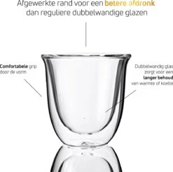 Dubbelwandige ESPRESSO Glazen Van Borosilicaat - Warme En Koude Dranken Kopjes - 70 ML - Set Van 4 -Barbecue Benodigdheden 1200x1195 8