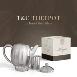 T&C Theepot Met Filter En Dubbelwandig - 1,2L - Matte Grijs -Barbecue Benodigdheden 1200x1197 11